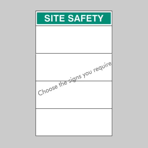 Custom Site Safety Board - Select 4 Signs Custom Site Safety Board - Select 4 Signs