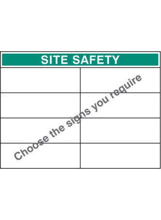Custom Site Safety Board - Select 8 Messages