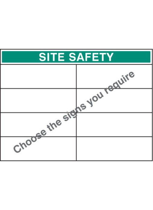 Bespoke Site Safety Board 900 x 1200mm