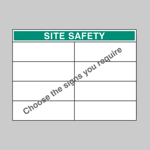 Custom Site Safety Board - Select 8 Messages