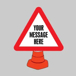 Your Message Here - Custom Reflective Cone Sign