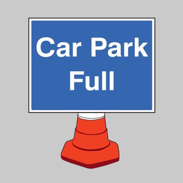 Car Park Full - Cone Sign