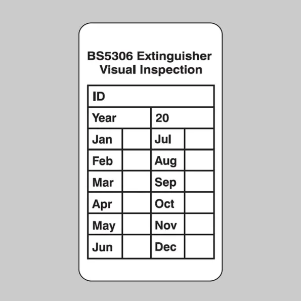 Fire Extinguisher Visual Inspection Tag (Pack of 10) Fire Extinguisher Visual Inspection Tag (Pack of 10)