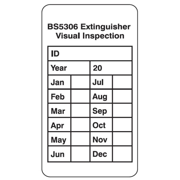 Extinguisher Visual Inspection Tag (Pack of 10)