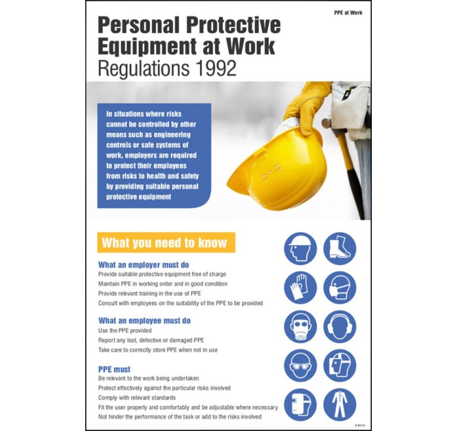 Personal Protective Equipment Regulations 1992 - Poster