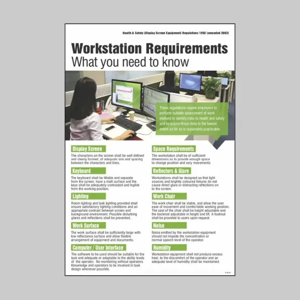 Display Screen Equipment Regulations 1992 - Poster Display Screen Equipment Regulations 1992 - Poster