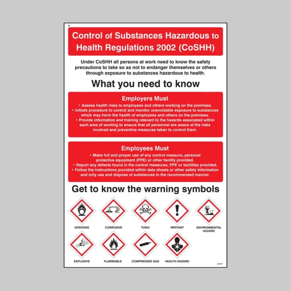 Control Substances Hazardous to Health - Poster Control Substances Hazardous to Health - Poster