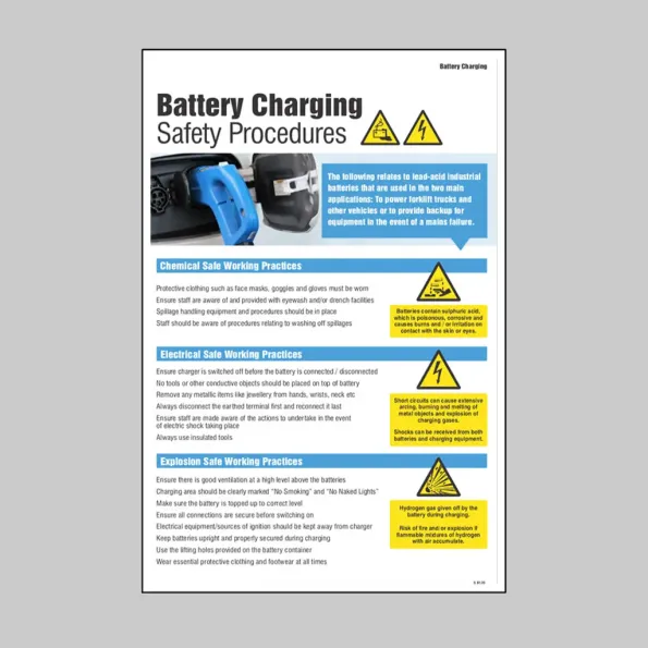 Battery Charging Safety Checklist - Poster Battery Charging Safety Checklist - Poster