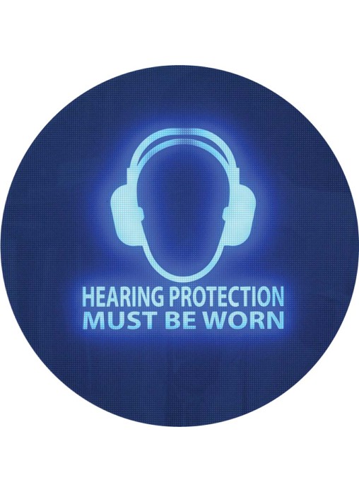 Noise Activated Sign Hearing Protection Must be Worn