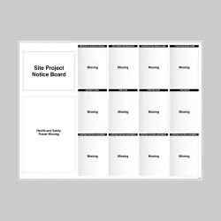 Site Notice Board with Doc Wallets (Site Info)