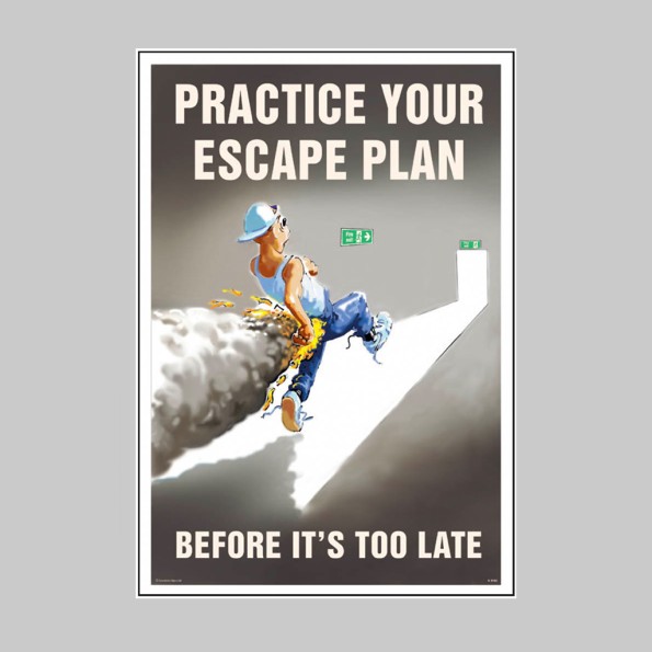 Practice Your Escape Plan - Poster