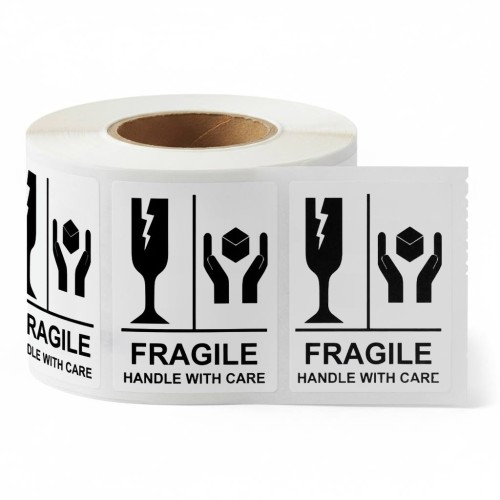 Fragile Handle with Care - Labels (Roll of 250)