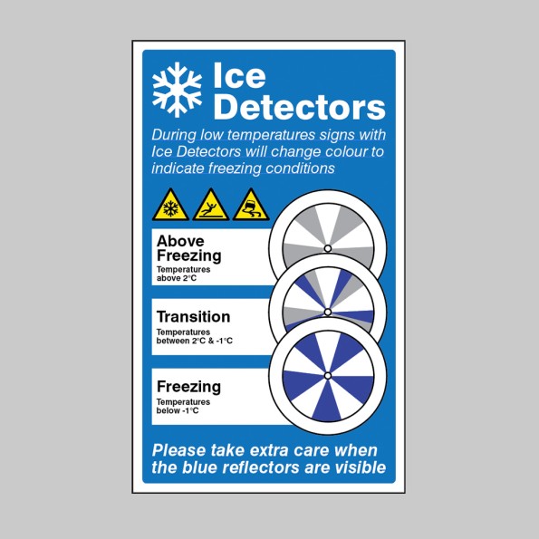 Ice Detector - Supplementary Sign - Reflector not Included