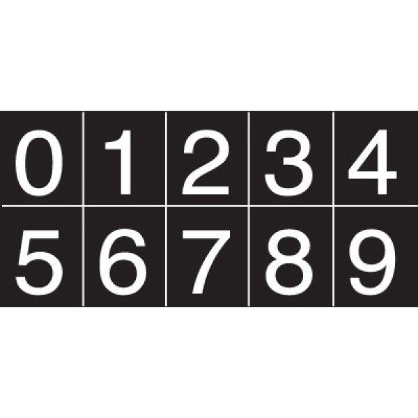White Cut Out Numbers
