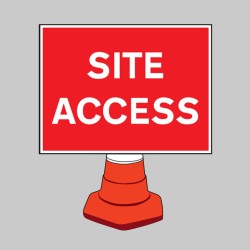 Site Access - Reflective Cone Sign