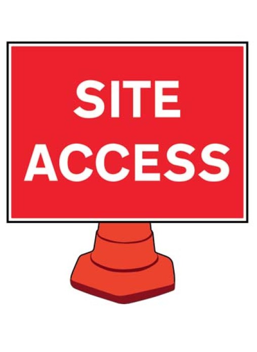 Site Access - Reflective Cone Sign