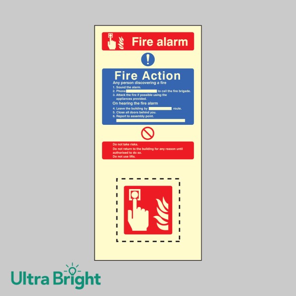 Fire Action & Call Point Set - Operate Alarm - Phone Brigade - Attack Fire - Don't  use Lift