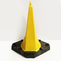 Caution Wet Floor - Double Sided Yellow Cone