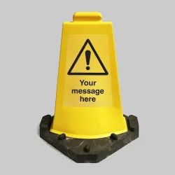 Your Message Here - Double Sided Yellow Cone