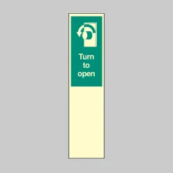 Door Plate - Turn to Open Left