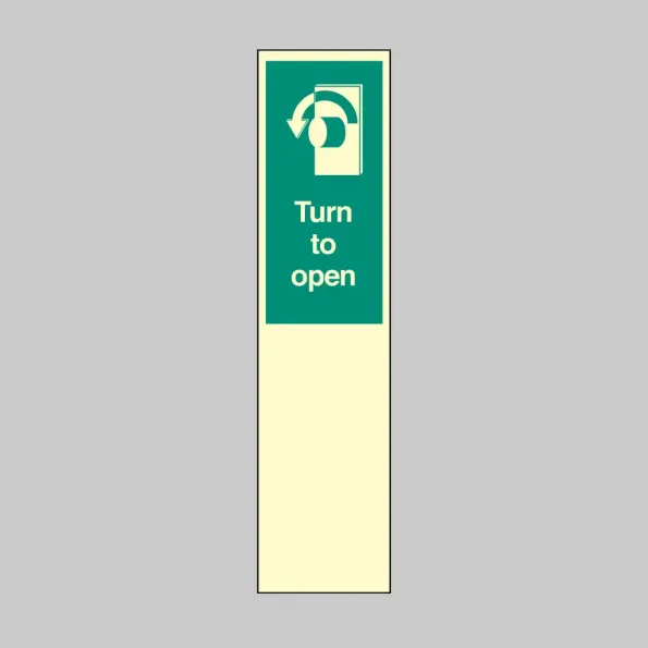 Door Plate - Turn to Open Left Door Plate - Turn to Open Left
