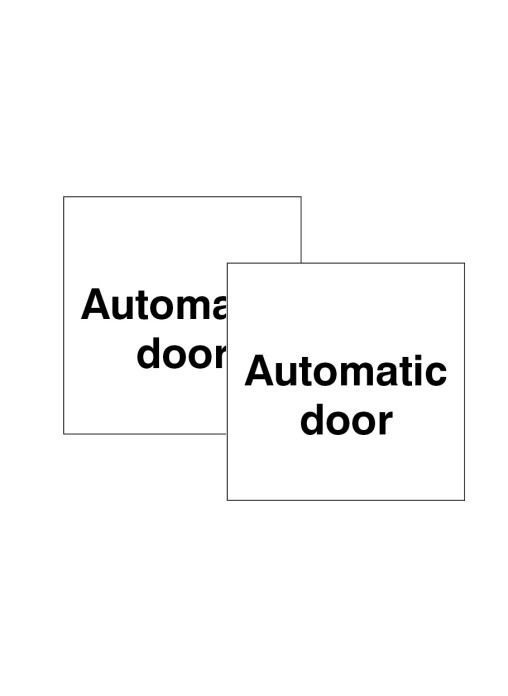 Automatic Door Double Sided Window Sticker