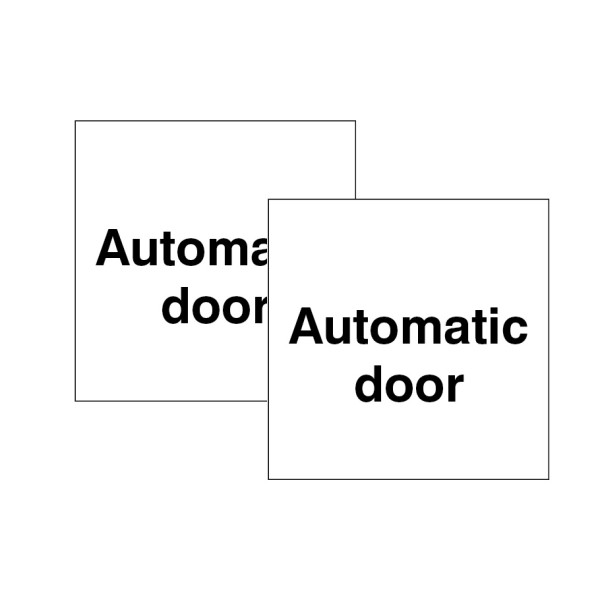 Automatic Door - Double Sided Window Sticker