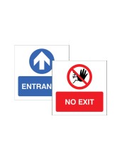Entrance / No Exit - Double Sided Window Sticker