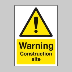 Warning - Construction Site - A4