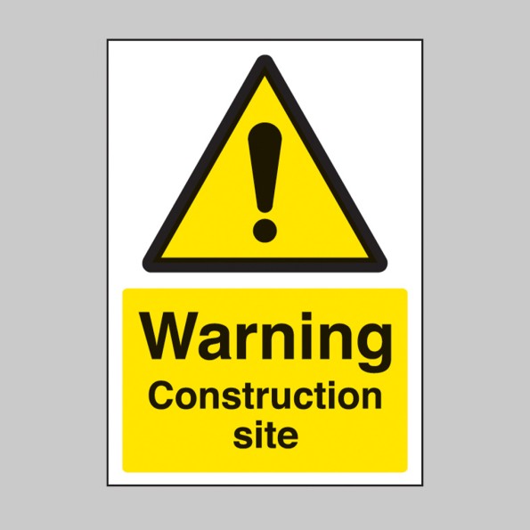 Warning - Construction Site - A4