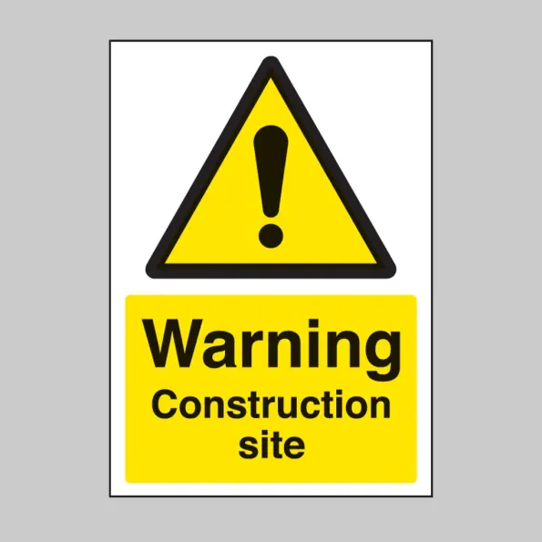 Warning - Construction Site - A4