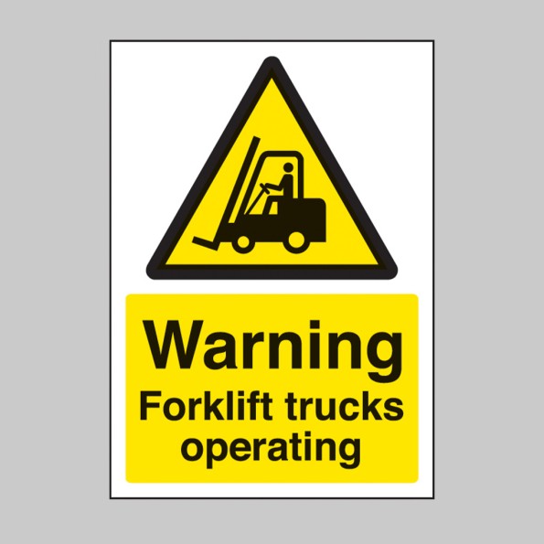 Warning - Forklift Trucks Operating - A4