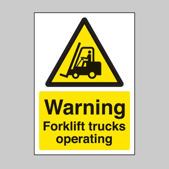 Warning - Forklift Trucks Operating - A4