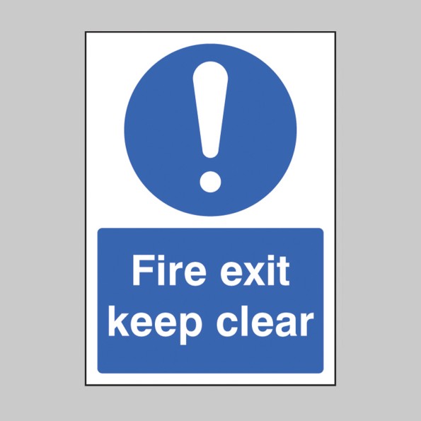Fire Exit Keep Clear - A4