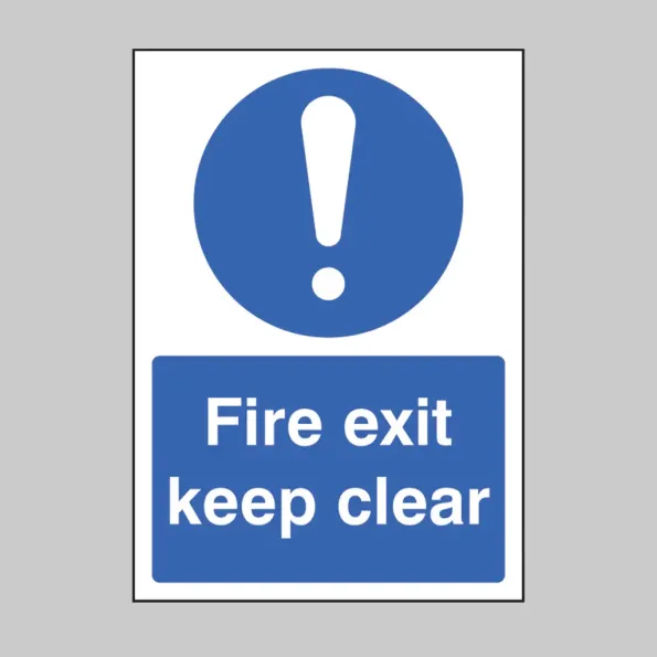 Fire Exit Keep Clear - A4 Fire Exit Keep Clear - A4