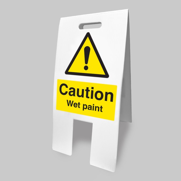 Caution - Wet Paint - Lightweight Self Standing