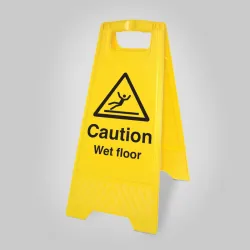 Caution - Wet Floor - Self Standing