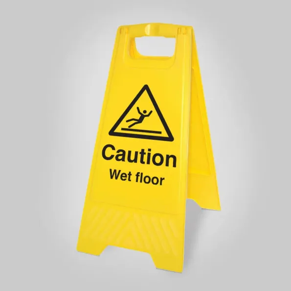 Caution - Wet Floor - Self Standing