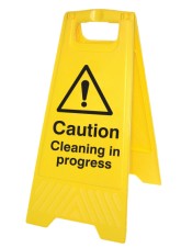 Caution - Cleaning in Progress - Self Standing Floor Sign
