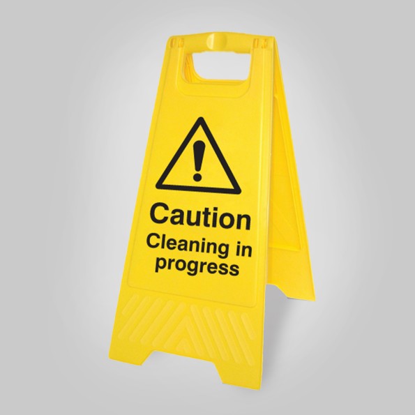 Caution - Cleaning in Progress - Self Standing