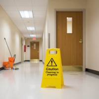 Caution - Cleaning in Progress - Self Standing