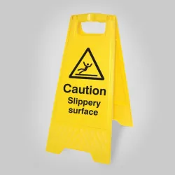Caution - Slippery Surface - Self Standing