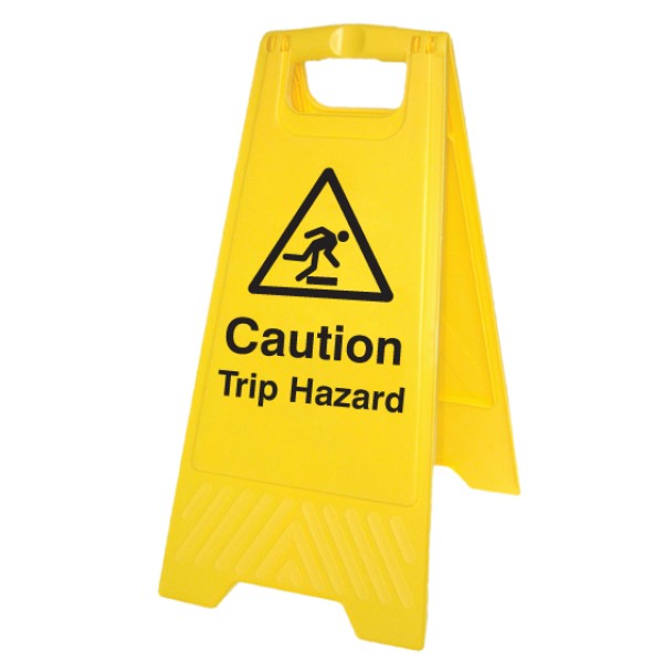 Caution - Trip Hazard - Self Standing Floor Sign