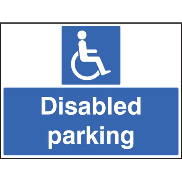 Disabled Parking Only with Frame - 600 x 450mm