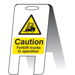 Caution - Forklift Trucks in Operating - Lightweight Self Standing
