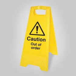 Caution - Out of Order - Self Standing Floor Sign Caution - Out of Order - Self Standing Floor Sign