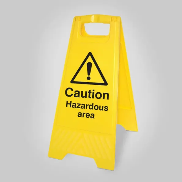Caution - Hazardous Area - Self Standing Floor Sign Caution - Hazardous Area - Self Standing Floor Sign