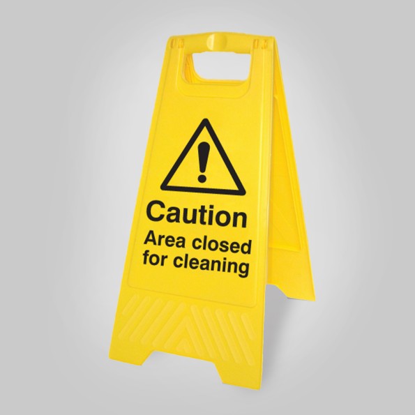 Caution - Area Closed for Cleaning - Self Standing