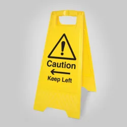 Caution - Keep Left / Right - Self Standing Floor Sign Caution - Keep Left / Right - Self Standing Floor Sign