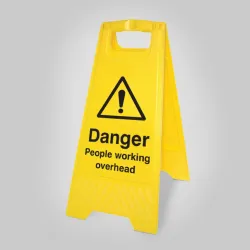 Danger - People Working Overhead - Self Standing